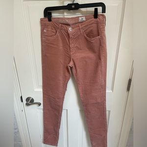 Ag Adriano Goldschmied The Legging Super Skinny Salmon Corduroy